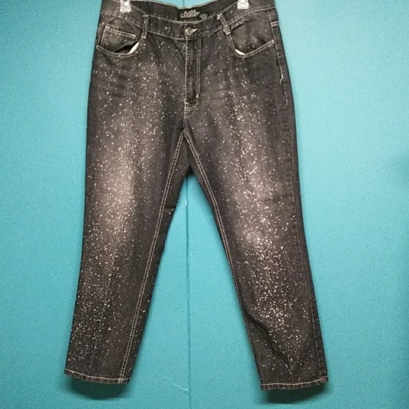 black lacquer jeans